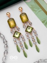 The Lush Sprinkles- Golden Embellished Earrings