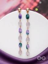 The Rollin' Stones- Golden Embellished Earrings