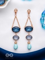 The Midnight Mirage- Golden Embellished Earrings