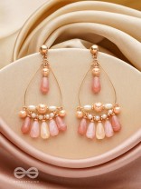 The Rose Shower- Golden Embellished Earrings