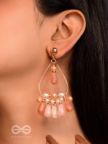 The Rose Shower- Golden Embellished Earrings