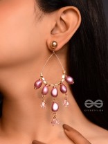 The Violet Mist- Golden Embellished Earrings