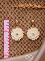 The White Dahlia- Golden Embellished Earrings