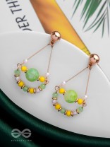 The Swingin' Swag- Golden Embellished Earrings