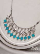 Blossoms n' Butterflies- Oxidised Enamelled Necklace