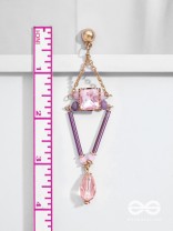 The Pyramid's Shadow- Golden Embellished Earrings