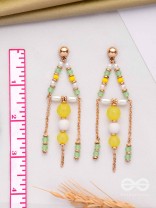 The Glam Chimes- Golden Embellished Earrings