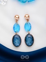 The Ice Queen- Golden Embellished Earrings