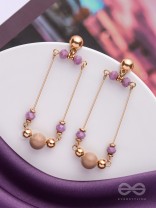 The Swing Steps- Golden Embellished Earrings