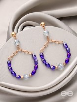 The Shimmering Stars- Golden Embellished Earrings