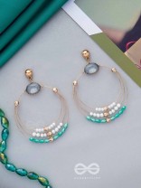 The Lunar Loops- Golden Embellished Earrings