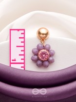The Purple Petals- Golden Embellished Earrings