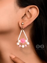 The Swingin' Roses- Golden Embellished Earrings