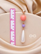 The Frosty Raindrops- Golden Pearl Earrings