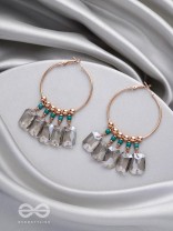 The Ebony Enchantment- Golden Embellished Earrings