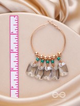 The Ebony Enchantment- Golden Embellished Earrings