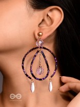 The Disco Diva- Golden Embellished Earrings