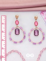 The Glittering Globe- Golden Embellished Earrings