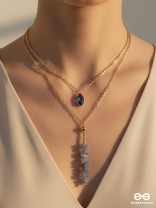 The Rock Candy- Golden Embellished Layered Necklace With Anti-Tarnish Coating