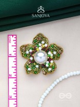 Triyashti- The Ravishing Wildflower-  Pearls, Stones & Beads Embroidered Earrings