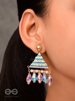 THE SUMMER SKY - GOLDEN EMBELLISHED EARRINGS