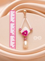 THE PETAL PRISM-  PEARL DROP EARRINGS 