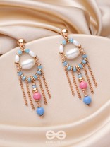 THE CELESTIAL BLOOM - PEARL AND BEADS EARRINGS