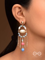 THE CELESTIAL BLOOM - PEARL AND BEADS EARRINGS