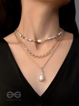 THE BLING BRIGADE - GOLDEN LAYERED NECKLACE With Anti-Tarnish Coating