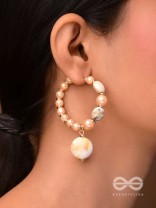 THE HEART-BEACH - GOLDEN EMBELLISHED HOOPS