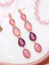 ROSE SOAKED RAIN - CLASSIC STATEMENT EARRINGS