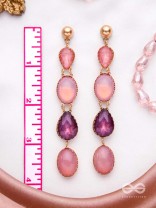 ROSE SOAKED RAIN - CLASSIC STATEMENT EARRINGS