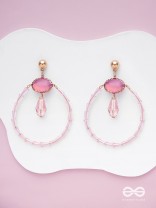 THE BLUSHING MOON - GOLDEN EMBELLISHED EARRINGS