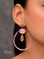 THE BLUSHING MOON - GOLDEN EMBELLISHED EARRINGS