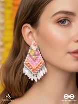 Kavisha - The Masterpiece - Pearls, Sequins And Beads Hand Embroidered Earrings (Multicolor)