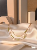 The Tranquil Garden - Multi Layered Neckpiece With Anti-Tarnish Coating
