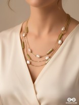 The Tranquil Garden - Multi Layered Neckpiece With Anti-Tarnish Coating