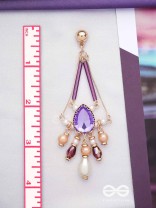 THE PASSIONATE PURPLE - EMBELLISHED DROP EARRINGS 