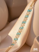 THE AQUAMARINE DELIGHT - ELEGANT MULTILAYERED BRACELET