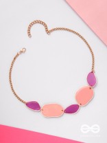 The Violet Hues- Cute Enamelled Neckpiece With Anti-Tarnish Coating 