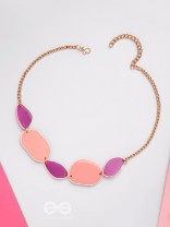 The Violet Hues- Cute Enamelled Neckpiece With Anti-Tarnish Coating 