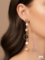 THE HAZELNUT HUES - CASUAL DROP EARRINGS