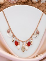 The Scarlet Waves - Statement Golden Neckpiece With Anti-Tarnish Coating 
