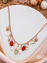 The Scarlet Waves - Statement Golden Neckpiece With Anti-Tarnish Coating 