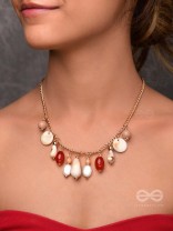 The Scarlet Waves - Statement Golden Neckpiece With Anti-Tarnish Coating 