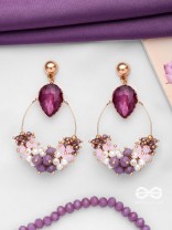 IT'S PURPLE'S MAGIC - GLAMOROUS BEADED EARRINGS