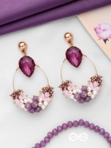 IT'S PURPLE'S MAGIC - GLAMOROUS BEADED EARRINGS