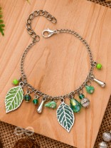 LEAFING IT AWAY - OXIDISED EMBELLISHED BRACELET