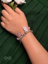 THE WHISPERING LEAVES - PURPLE & SILVER BRACELET