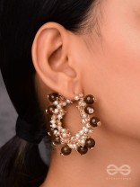 THE COCO PEARLS - BEADED STATEMENT HOOPS